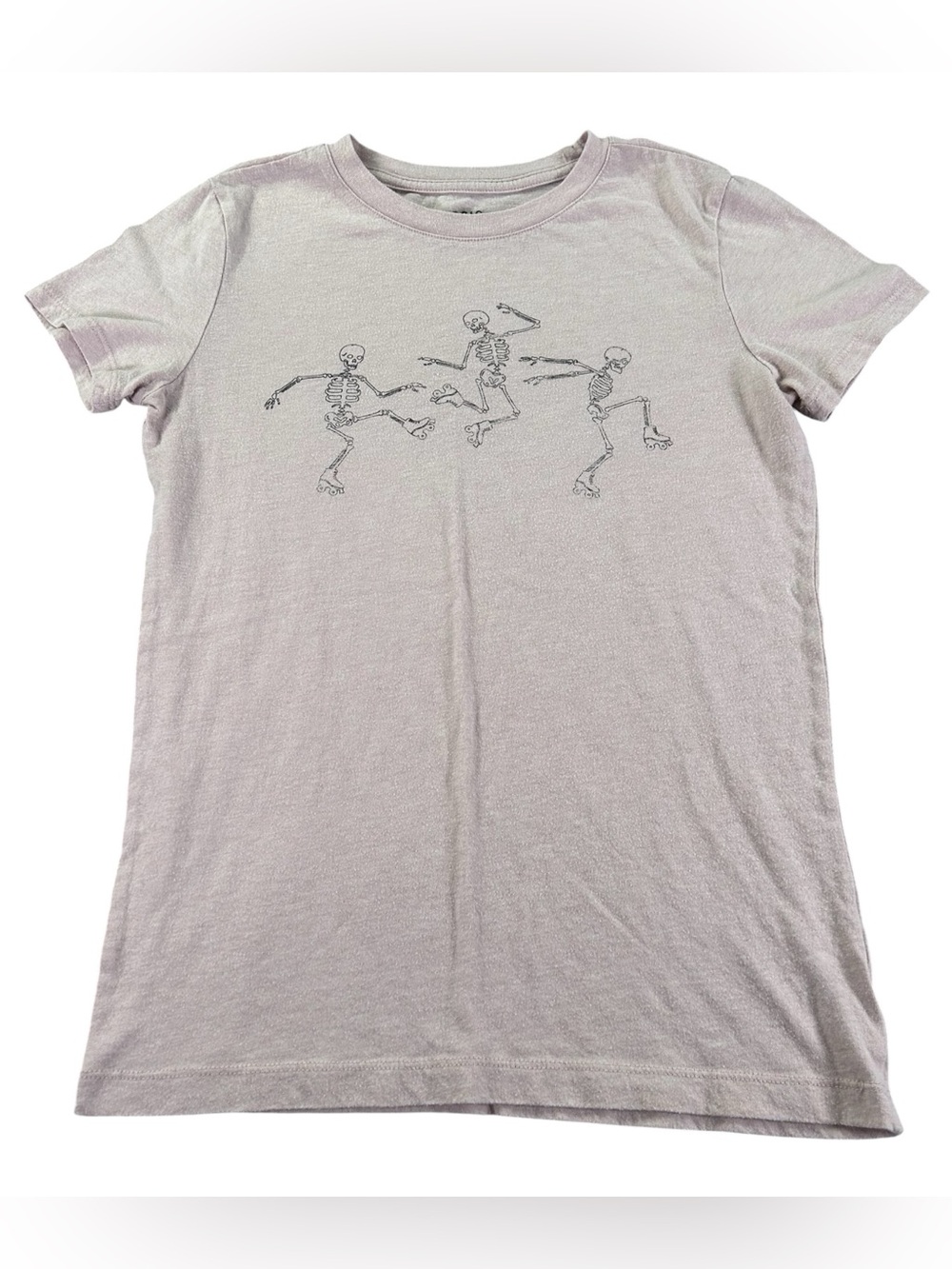 Aéropostale Skeleton Roller Skating Graphic Tee Women’s M Mauve Pink Grunge